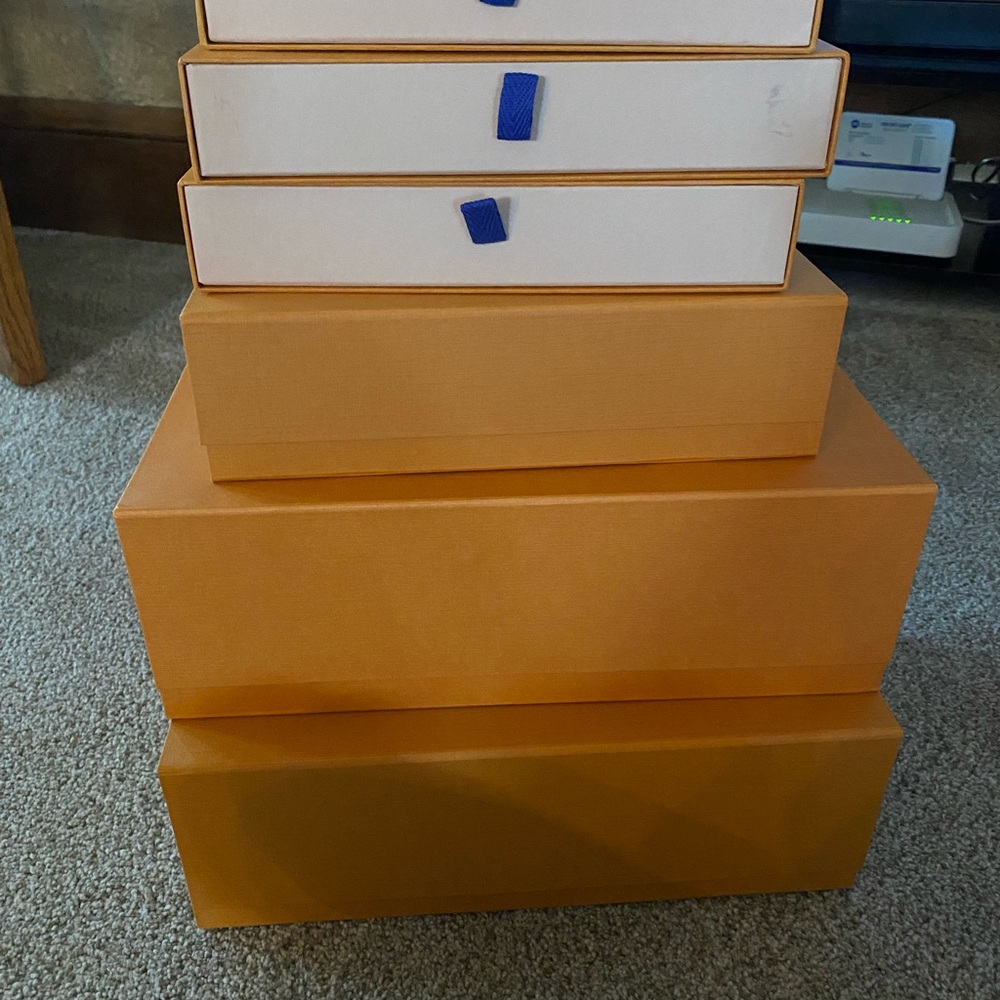 Orange and White Storage Box Set